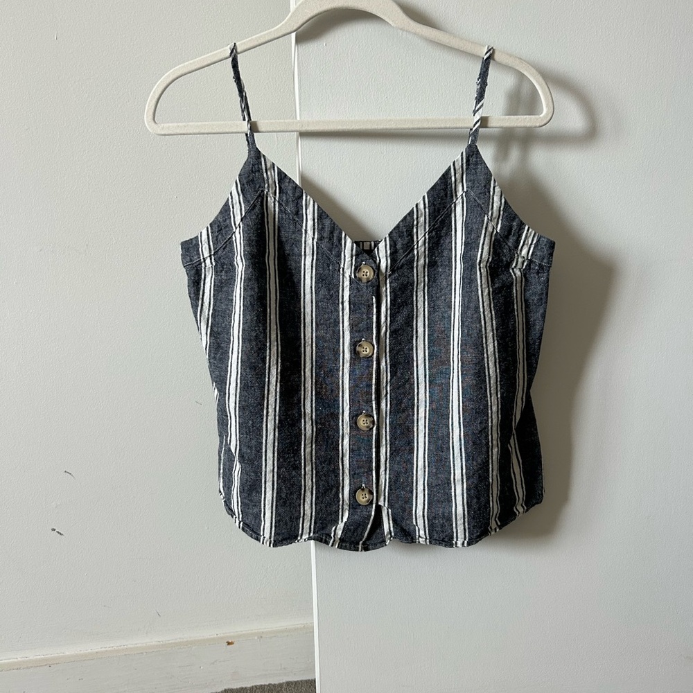 Abercrombie & Fitch Striped Button-Up Women's Cami/Tank